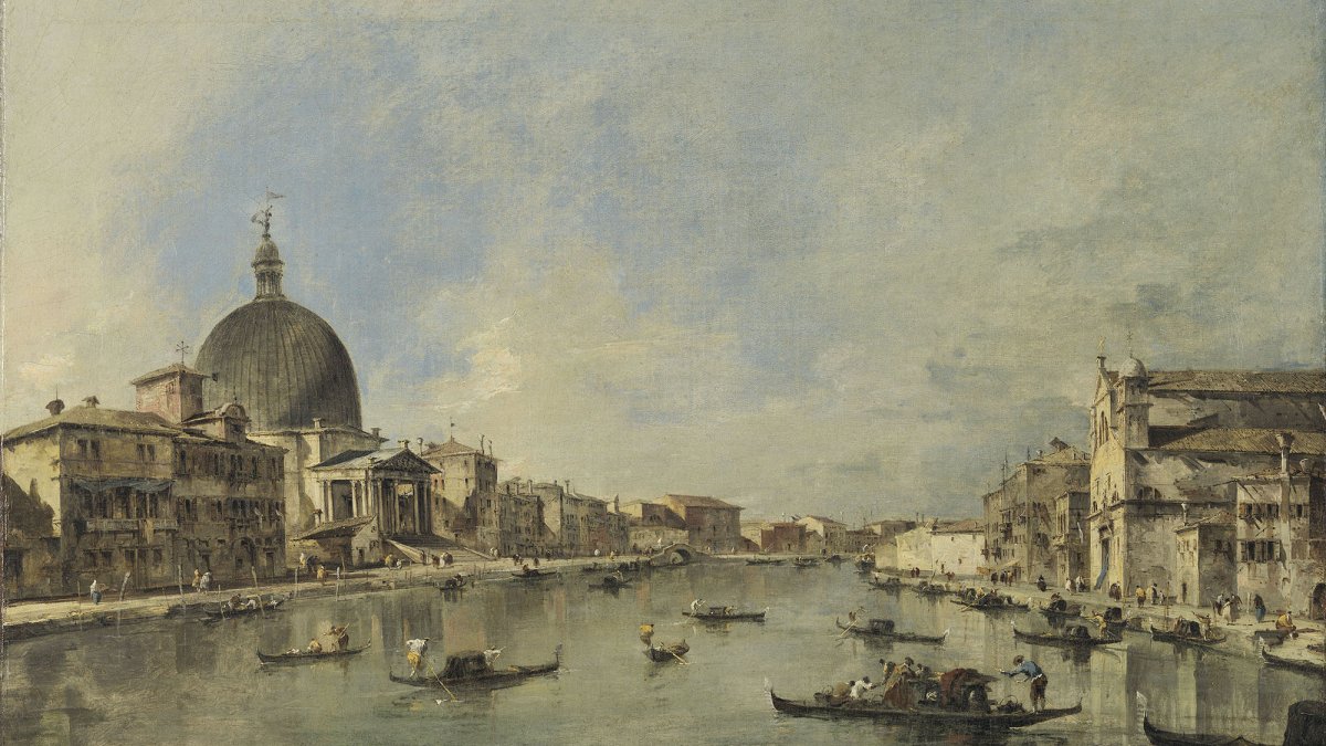 The Grand Canal with San Simeone Piccolo and Santa Lucia - Guardi